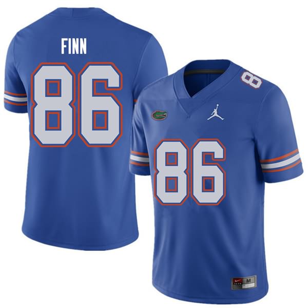 Men's NCAA Florida Gators Jacob Finn #86 Stitched Authentic Jordan Brand Royal College Football Jersey RPV1565PQ